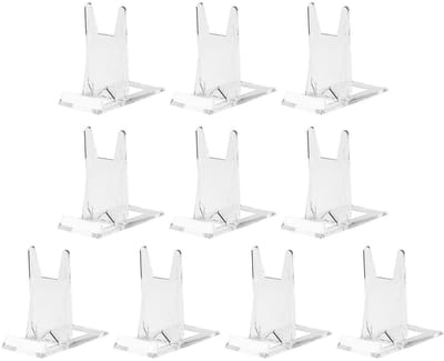 JHUBERS- Displaystandaard Verstelbaar - Multifunctionele Displayhouder - Acryl Display Standaard - Doorzichtig - 10 Stuks - 11,2x10 cm