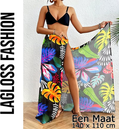 LaGloss® Sarong Rok Dames – Hawaiiaanse Wikkelrok met Tropische Print – Strand & Zwembad – One Size