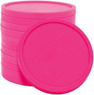 Blanco Consumptiemunten Neon Roze - 100 Stuks Universele Betaalmunten