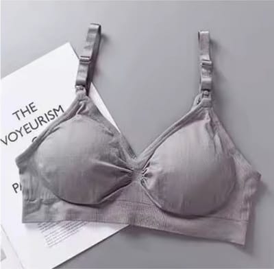 TSD goods - Voedingsbh - BH voor borstvoeding - Zwangerschapsbh - BH voor zwangere vrouwen - Maternity - Verstelbaar - Grijs - Maat M