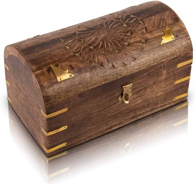 Decoratieve Houten Doos - Sieraden Organizer Aandenkistje - Snuisterijen Opbergen - Handgemaakt Uniek Ontwerp - 229 x 127 cm