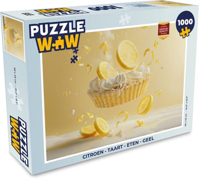Puzzel Citroen - Taart - Eten - Geel - Legpuzzel - Puzzel 1000 stukjes volwassenen