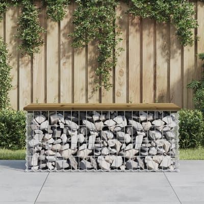 vidaXL - Tuinbank - schanskorfontwerp - 103x44x42 - cm - geïmpregneerd - hout