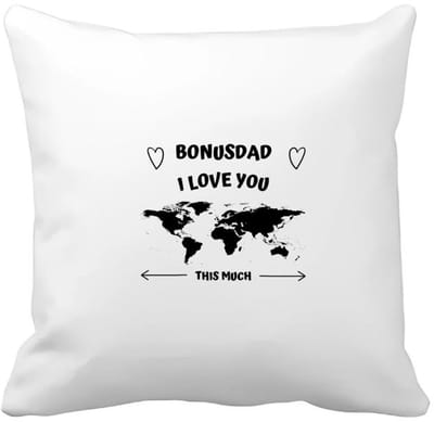 Akyol - bonusdad i love you this much Kussen hoes - Vader - geweldige papa - liefste bonusvader - verjaardag - cadeau - kado - bedankje - geschenk - 40 bij 40 cm