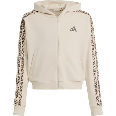 Adidas Sportswear Seasonals Animal Hoodie Met Lange Ritssluiting - Kinderen - Beige