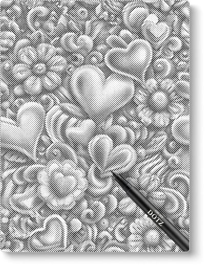 Hartjes & Bloemen | Dot painting | 50x60cm  Meest gekozen | Dot painting | Oh My Dotz | Dots stippen | Diamond painting & Schilderen op nummer alternatief | Happy hobby