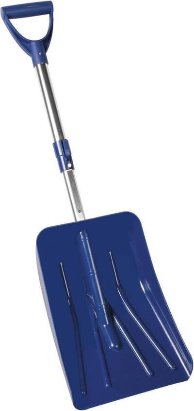 Sneeuwschep Aluminium - IJskrabber Schep - Winterse Omstandigheden - Opvouwbaar Ontwerp - 45 cm Lengte - Blauw