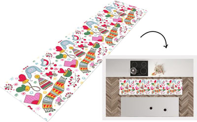 Keukenloper - Loper keuken - Patronen - Winter - Kerst - 200x50 cm - Keukenloper vinyl
