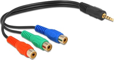 LED TV 3,5mm Jack 4-polig - Component adapter compatibel met Samsung BN39-01154C en LG - 0,15 meter