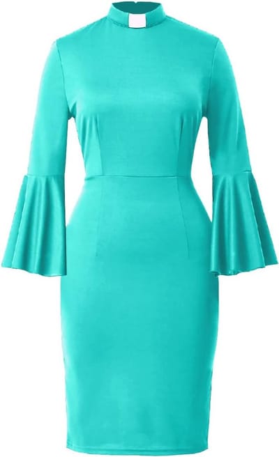 Elegante Dames Jurk Midi met Ruches en Klokmouwen - Oversized en Getailleerd Model
