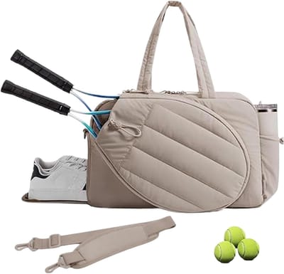 Sporttas voor Dames - Sporttas Racket - Sporten en Reizen - Met Schoenenvak - 35 Liter - Geel