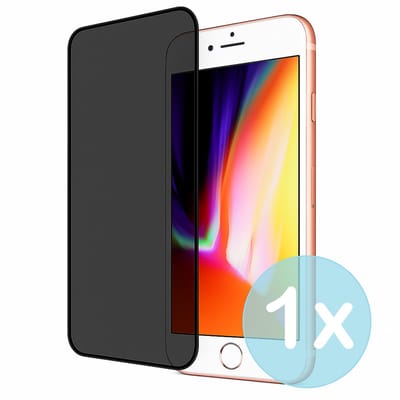 Privacy Screenprotector Geschikt voor iPhone 8 – Anti-Gluren – Krasbestendig Gehard Glas 9H – Volledige Dekking – FuturiQ