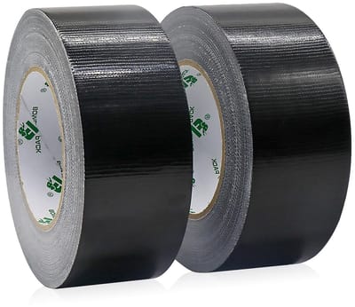 Extra Sterke Zwarte Reparatietape - 2 Rollen van 50 m x 50 mm, Geweven, Waterdicht en Duurzaam