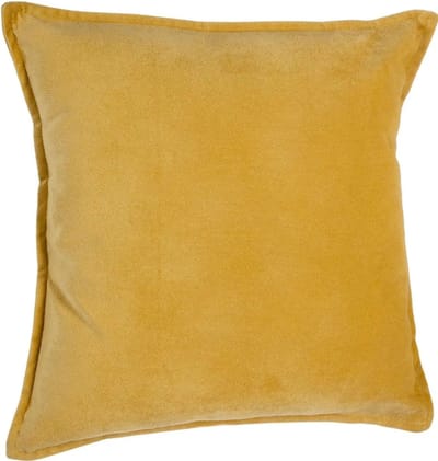 Atmosphera Bank/sierkussens huiskamer Sophia - 45 x 45 cm - okergeel - polyester - met rits