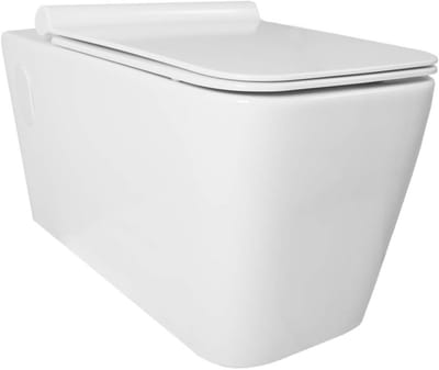 Wandhangend Toilet Keramiek Rimless met SoftClose Toiletzitting en Diepspoelfunctie