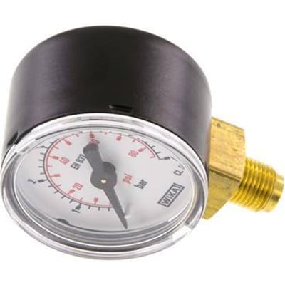 0..6 Bar Manometer Onderaansluiting Staal/Messing 40 mm Klasse 1.6