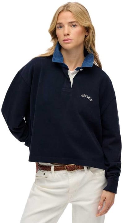 Superdry - Athletic Essentials Grafisch Rugbyshirt - Dames - Lange mouwen shirts