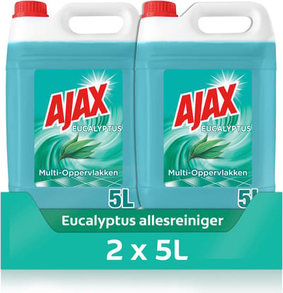 Ajax Allesreiniger Eucalyptus - 2 x 5L - Multi-oppervlakken Reiniger - Voordeelverpakking