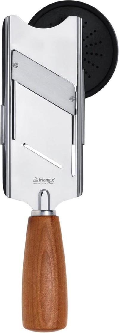Triangle Duurzame Truffelschaaf – 24,5 cm – RVS met Pruimenhouten Heft