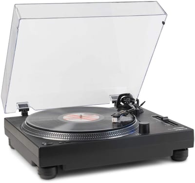 HiFi platenspeler - Vonyx DT3000 - LP speler - Belt drive - Ingebouwde voorversterker - Audio Technica naald - Zwart