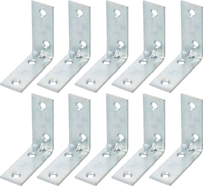 AMIG hoekankers/stoelhoeken - 10x - verzinkt staal - breedte 1.9cm - lengte 2 x 5cm