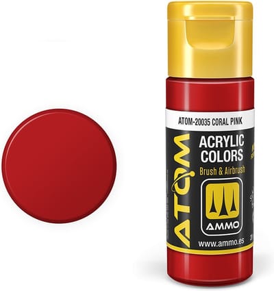 AMMO by Mig Jimenez Hobbyverf Acrylverf - MIG 20035 ATOM - Coral Pink - Acryl - 20ml Verf flesje - 20 ml