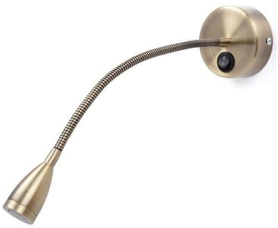 longziming -Flexibele Wandleeslamp met Schakelaar, 13W Cree LED, Bronskleur - Energieklasse A+++
