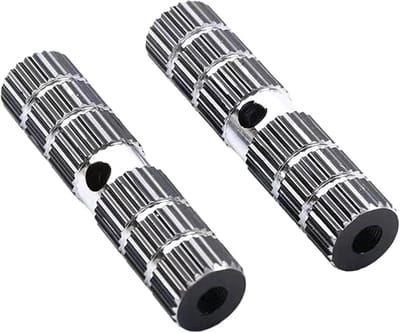 Fietspennen Aluminium - Voetsteunen Fiets - Stuntrijden Fiets - Verhoogde Grip - 9.5 cm Lengte - Zwart