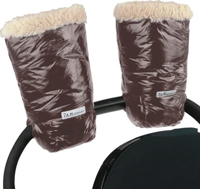 Wandelwagen Warmmuffs - Waterafstotende Handwarmers voor Koud Weer, Pluche Gevoerde Wanten voor Kinderwagens en Winkelwagentjes