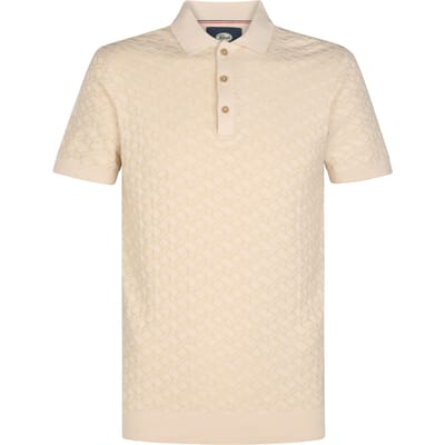 Petrol Industries - Heren Gebreide polo Cactus - Wit - Maat XXXL