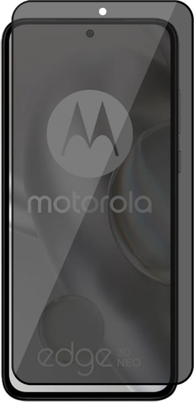 Privacy Screenprotector geschikt voor Motorola Edge 30 Neo - Volledig Dekkend Glas Screen Protector