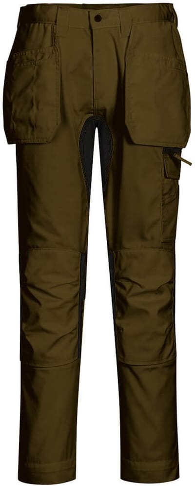 Portwest WX2 Eco Stretch Broek met holsterzakken CD883 - Olijfgroen - 28