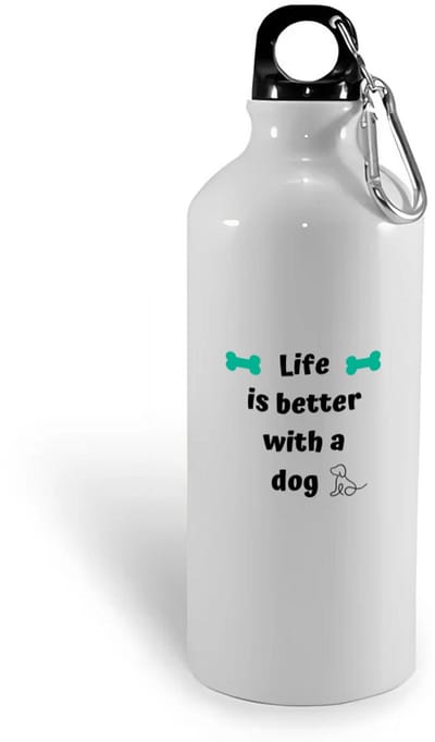 Hacebo® - life is better with a dog waterfles - Honden - honden liefhebbers - verjaardag - cadeau - kado - geschenk - water fles - 400ML