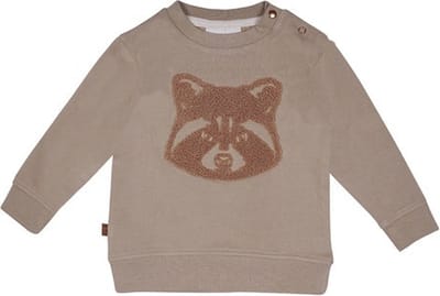 Frogs and Dogs - Raccoon Sweatshirt Baby | Taupe - Katoen - Maat 50/56
