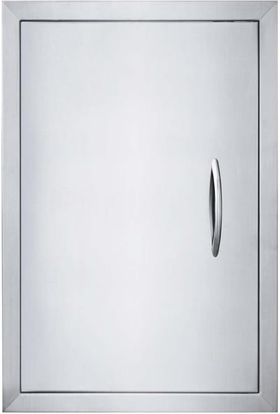 Toegangsdeuren Buitenkeuken - Kastdeuren - Opslag Buiten - Roestvrij Staal - 17x24 - Zilver