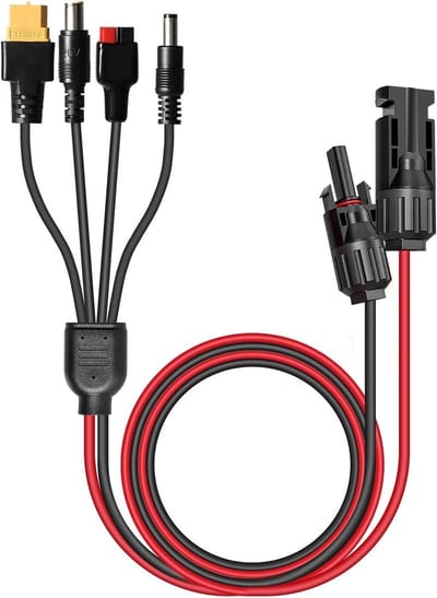 Verlengkabel 4-in-1 Zonnepaneel Adapter naar DC, XT60 en Anderson voor Energiecentrale