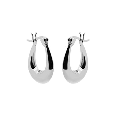 Karma Oorringen drop oval Zilver