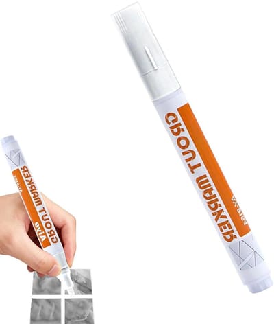 Voegenpen - Voegverf Stift - Tegels Opknappen - Snel Drogend - 14 cm - Wit