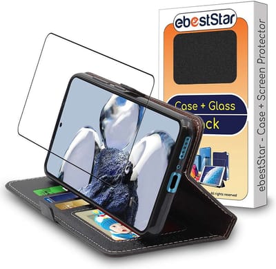 ebestStar - Hoes geschikt voor Xiaomi 12T Pro, 12T 5G, Wallet Etui, Book case hoesje, Zwart + Gehard Glas