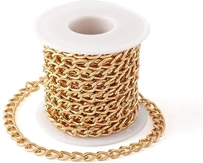 Aluminium Gouden Curb Kettingen 5 m Ongelaste Twisted Kettingen voor Sieraden Accessoires DIY Maken