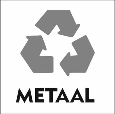 CombiCraft Bordje Afval Recycle Metaal - 10x10 cm