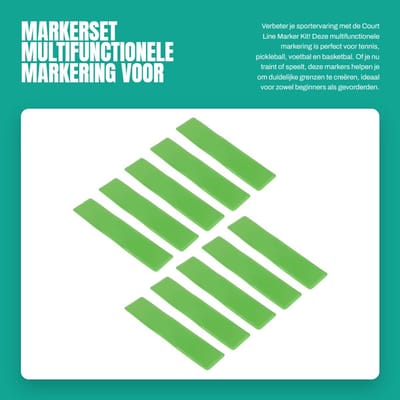 Dailygoods- Markeerkit Multifunctioneel - Sportmarkeringen - PVC - Voor Tennis/Pickleball/Voetbal/Basketbal - Ideaal voor Training - Veldmarkering