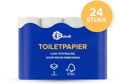 Toiletpapier 24rollen soft cellulose 3laags 250vel (6151204934982)
