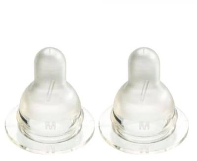 Difrax - Flessenspeen Natural Medium - 2 x 2 stuks - Voordeelverpakking