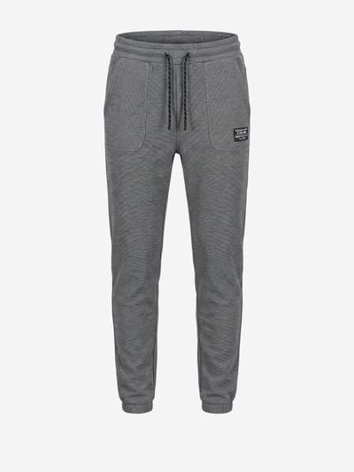 OMBRE Broek - Regular Fit - Gemeleerd - Joggingbroek Grafiet XXL