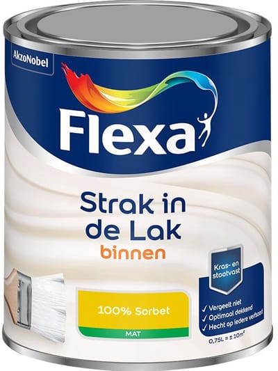 Flexa - Strak In De Lak Binnenlak Mat - 100% Sorbet - Mengverf - 750 Ml
