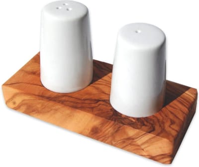D.O.M. Zout- en Peperstel ALBERT met Olijfhouten Basis – Stijlvol Keramisch Set voor Tafel en Keuken