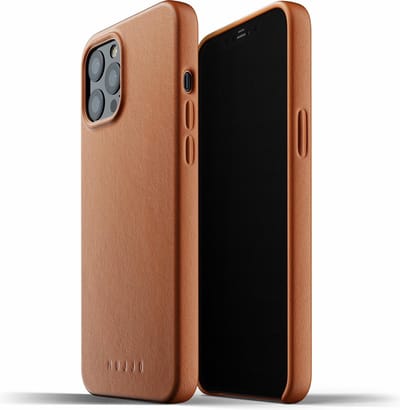 Mujjo - Full Leather Case iPhone 12 Pro Max - Bruin