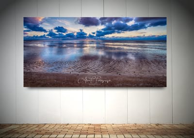 Foto op Canvas - Strand AlexF035 – Formaat 120 x 60cm - Wanddecoratie - Muurdecoratie woonkamer - Slaapkamer decoratie - Kamer accessoires - Schilderijen op canvas