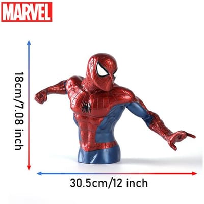 1 stuks Marvel Spider-Man spaarpot, officieel gelicentieerde 3D PVC waterdichte en breukbestendige figuur geldpot, metalen muntenbank, woondecoratie